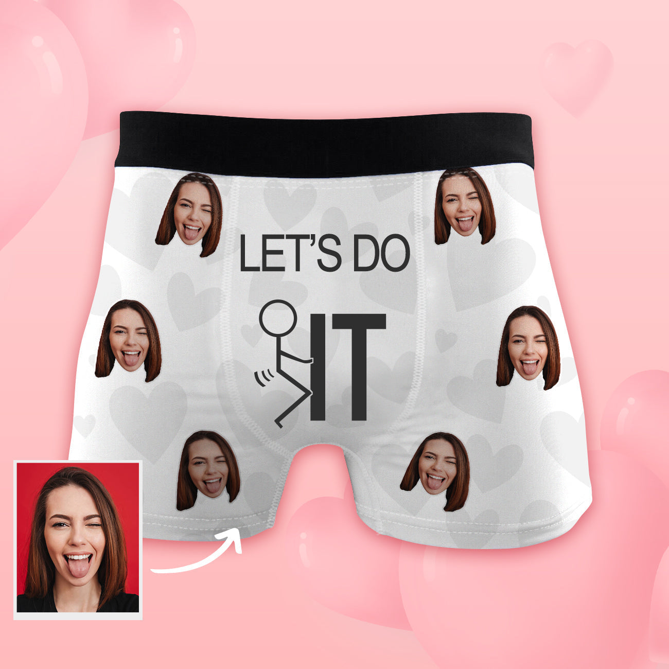 Personalisierte Boxershorts mit Gesicht Personalisierte Shorts mit Fot