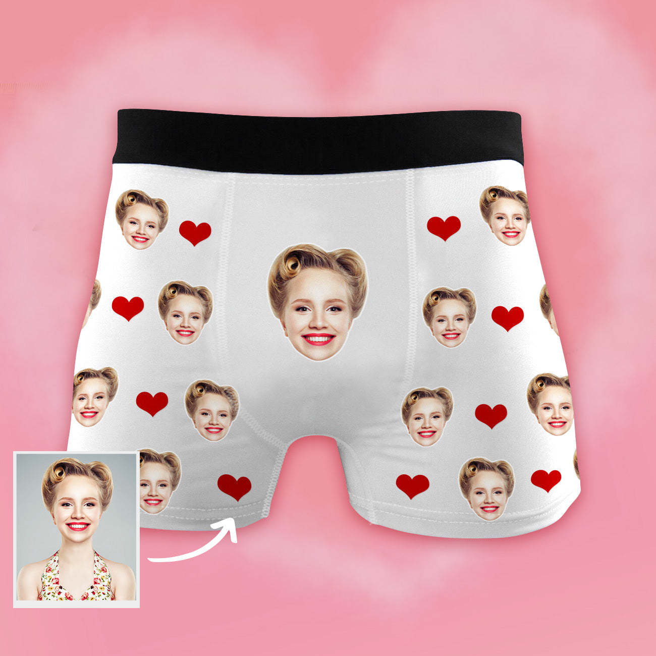 Geschenk für Freund Personalisierte Boxershorts mit Gesicht Weihnachtsgeschenk für Ehemann