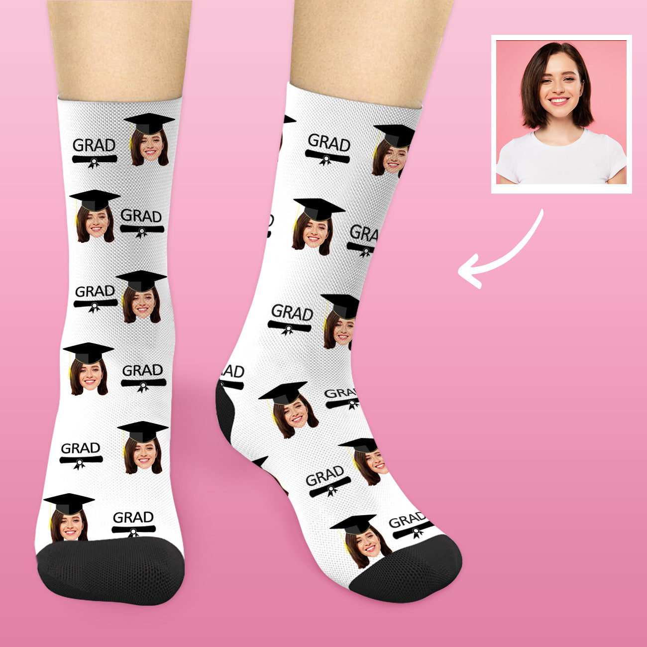 Personalisierte Abschluss Socken 2025 Mit Foto Lustige Graduation Geschenke Für Sie Und Ihn