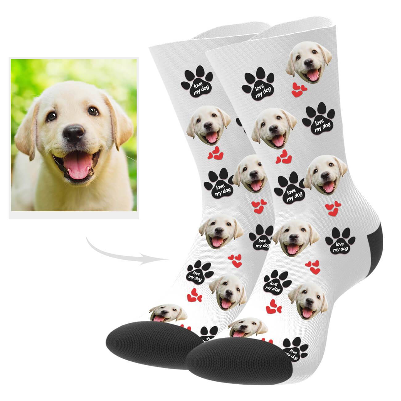 Personalisierte Hundegesicht Socken Hundefoto Auf Den Socken