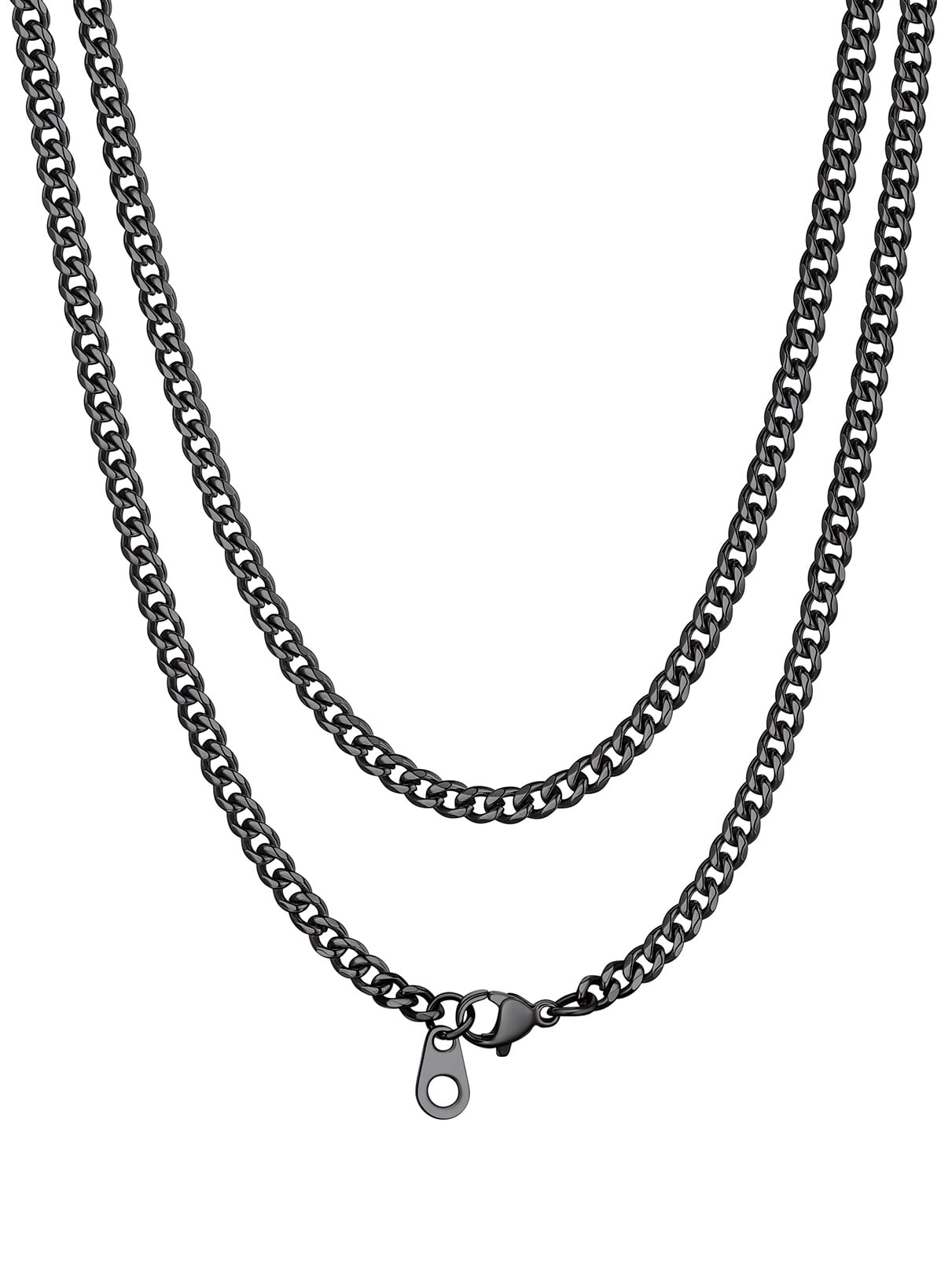 Bandmax 3MM Curb Cuban Chain for Men Women Teenager 316L Stainless Steel Miami Link Necklace for Gift