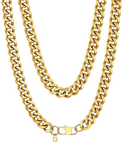 Bandmax 3MM Curb Cuban Chain for Men Women Teenager 316L Stainless Steel Miami Link Necklace for Gift