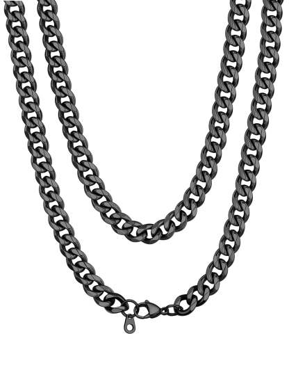 Bandmax 3MM Curb Cuban Chain for Men Women Teenager 316L Stainless Steel Miami Link Necklace for Gift