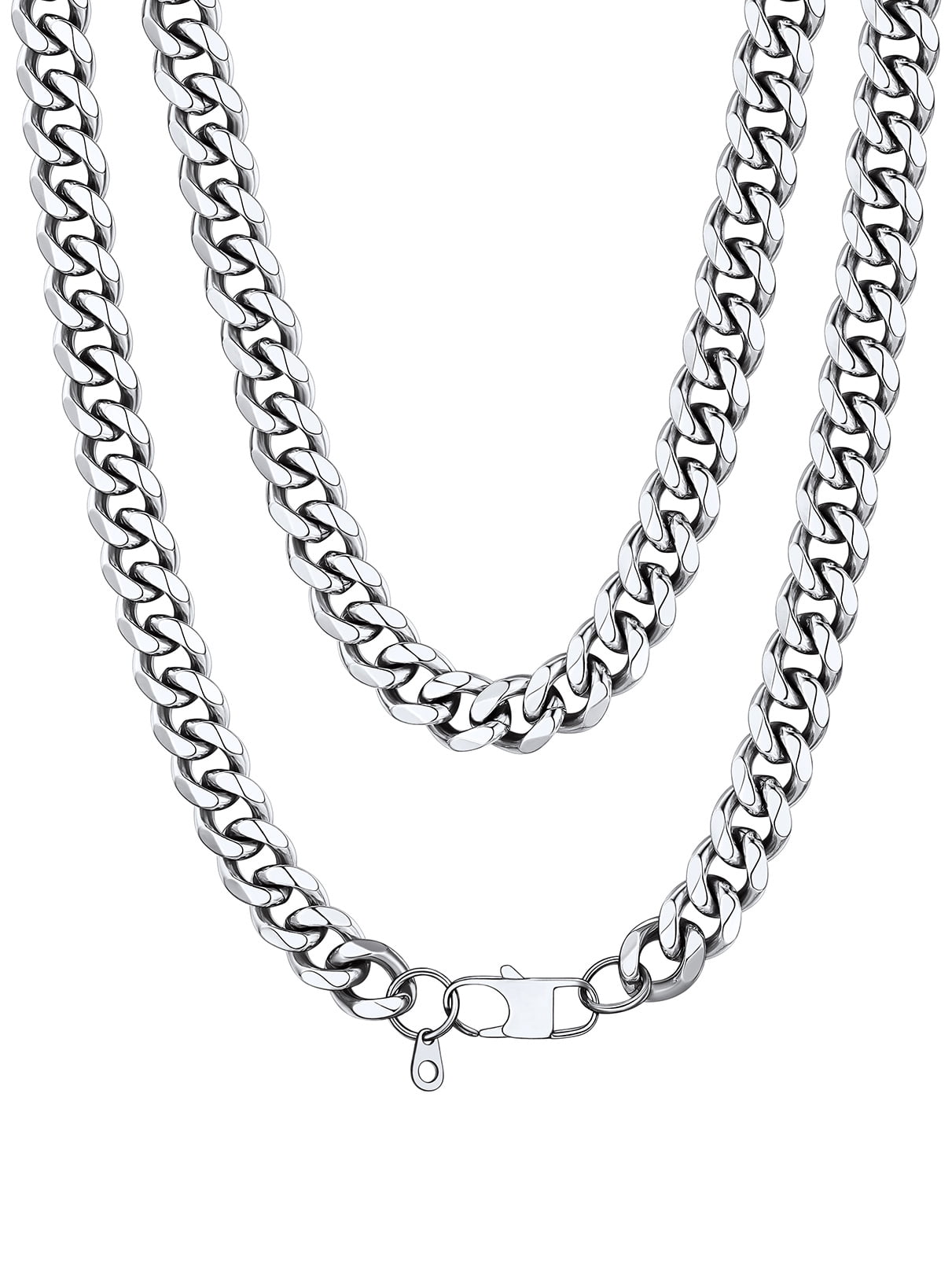 Bandmax 3MM Curb Cuban Chain for Men Women Teenager 316L Stainless Steel Miami Link Necklace for Gift