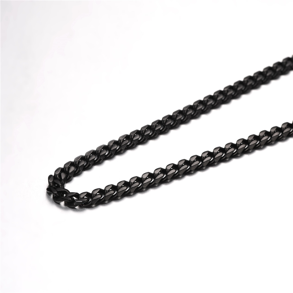 Bandmax 3MM Curb Cuban Chain for Men Women Teenager 316L Stainless Steel Miami Link Necklace for Gift