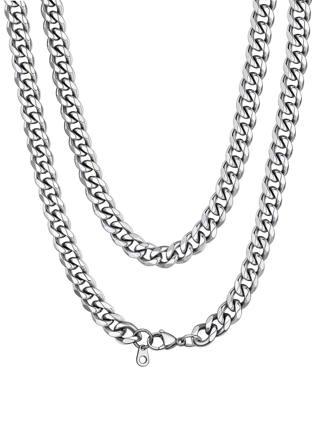 Bandmax 3MM Curb Cuban Chain for Men Women Teenager 316L Stainless Steel Miami Link Necklace for Gift