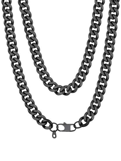 Bandmax 3MM Curb Cuban Chain for Men Women Teenager 316L Stainless Steel Miami Link Necklace for Gift