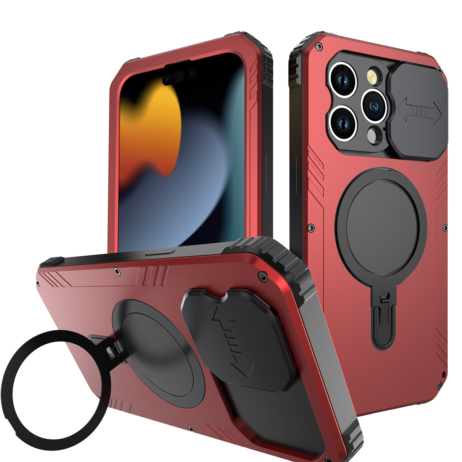 Luxury Magsafe Phone Case with Lens Protection & Magnetic Bracket