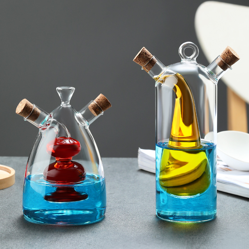 Grape-Shaped Double-Spout Glass Condiment Bottle: Where Art Meets Safety in Your Kitchen