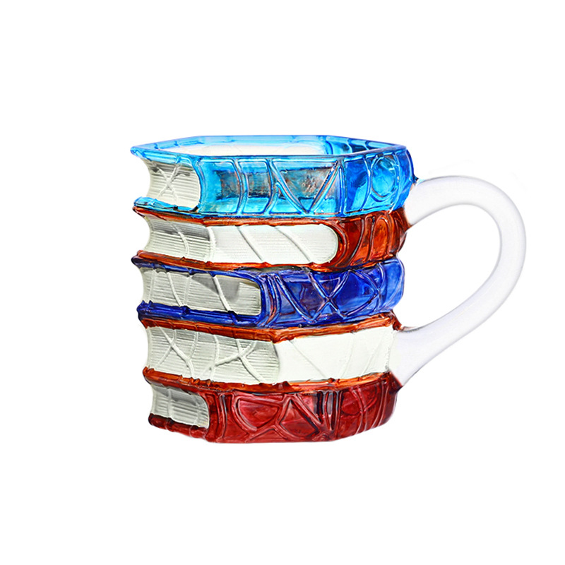 Stacked Books Glass Mug
