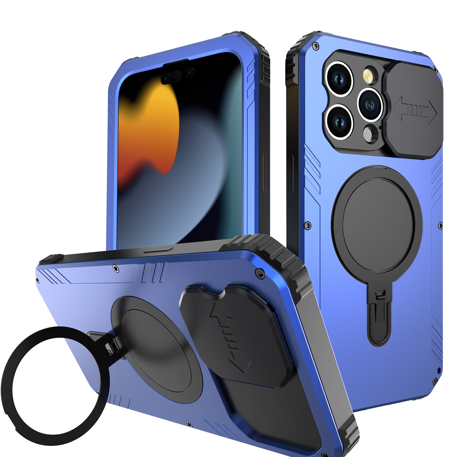 Luxury Magsafe Phone Case with Lens Protection & Magnetic Bracket