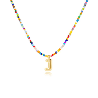 🔥LAST DAY 49% OFF🌈 Letter Beaded Necklace for Women🔤A-Z