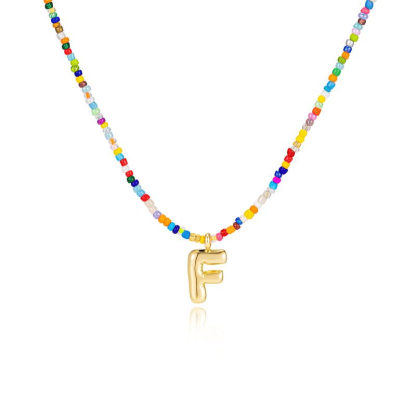 🔥LAST DAY 49% OFF🌈 Letter Beaded Necklace for Women🔤A-Z
