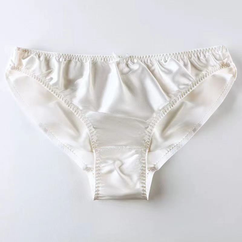 Women's Silk Simple Solid Color Panties