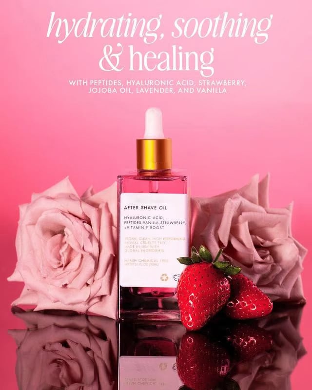 🍓 After Shave Oil - Strawberry & Vanilla Scent