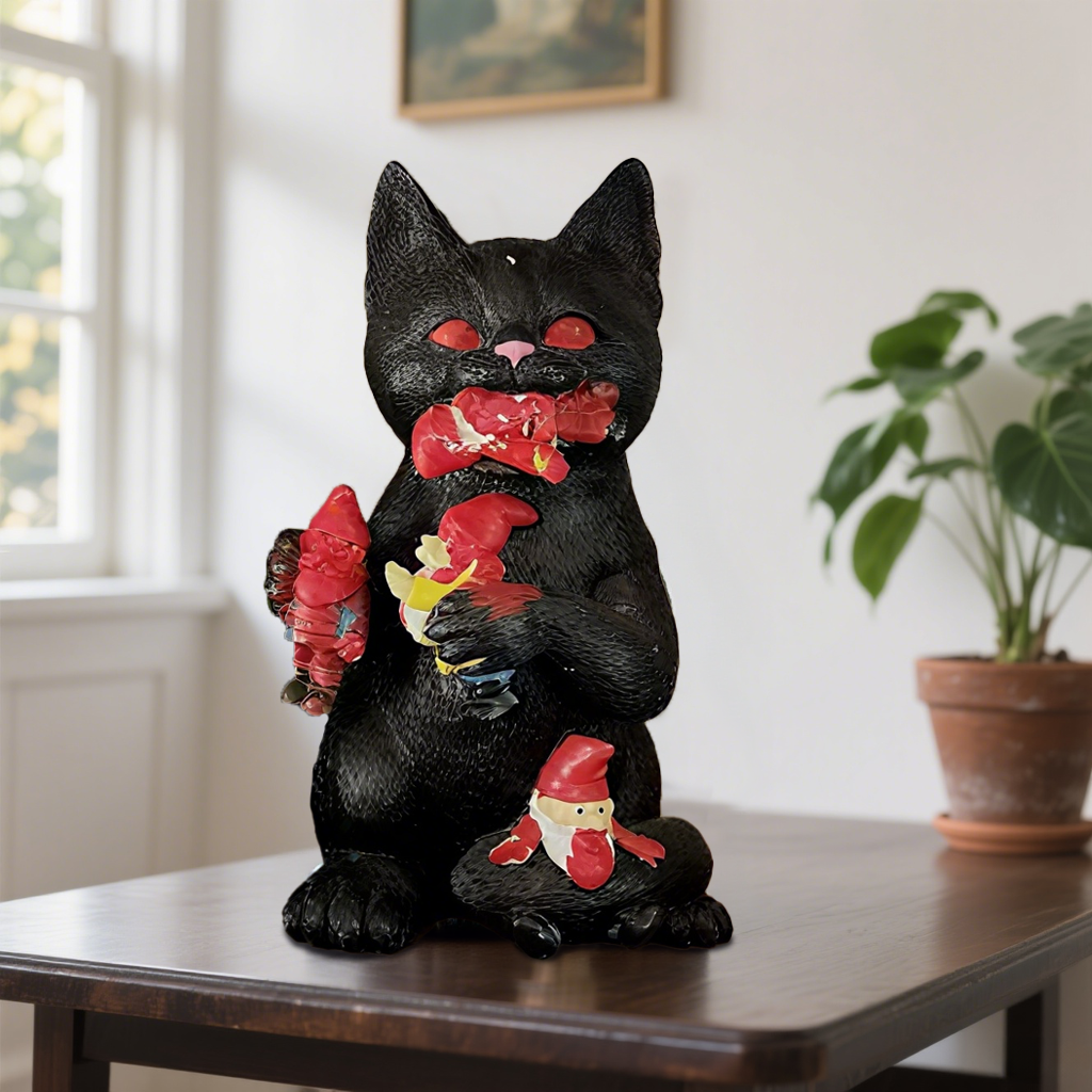 Cat Gnome Statue