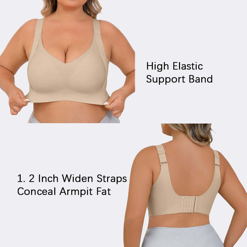 Daily Comfort Wireless Shaper Bra-Black+Grey+Skin