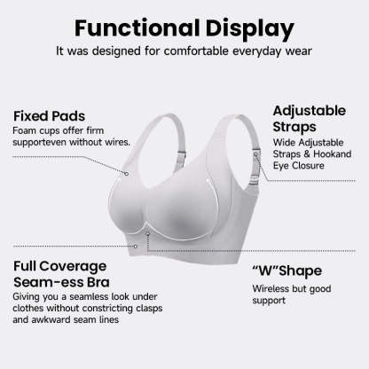 Daily Comfort Wireless Shaper Bra-Black+Grey+Skin
