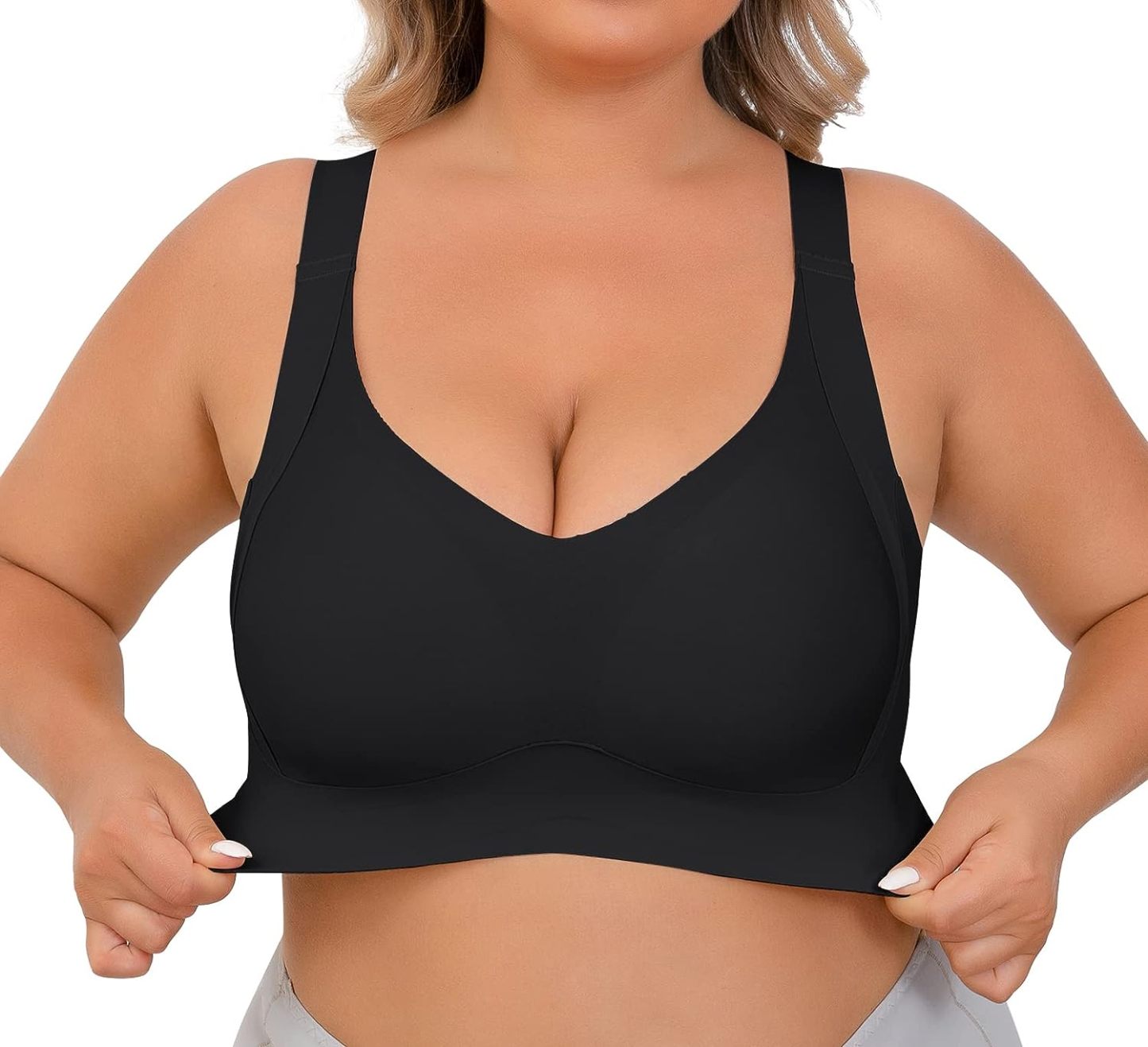 Daily Comfort Wireless Shaper Bra-Black+Grey+Skin