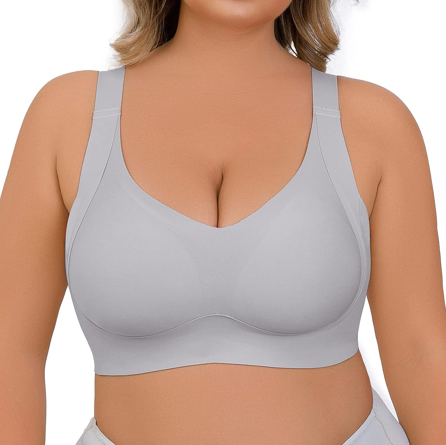Daily Comfort Wireless Shaper Bra-Black+Grey+Skin