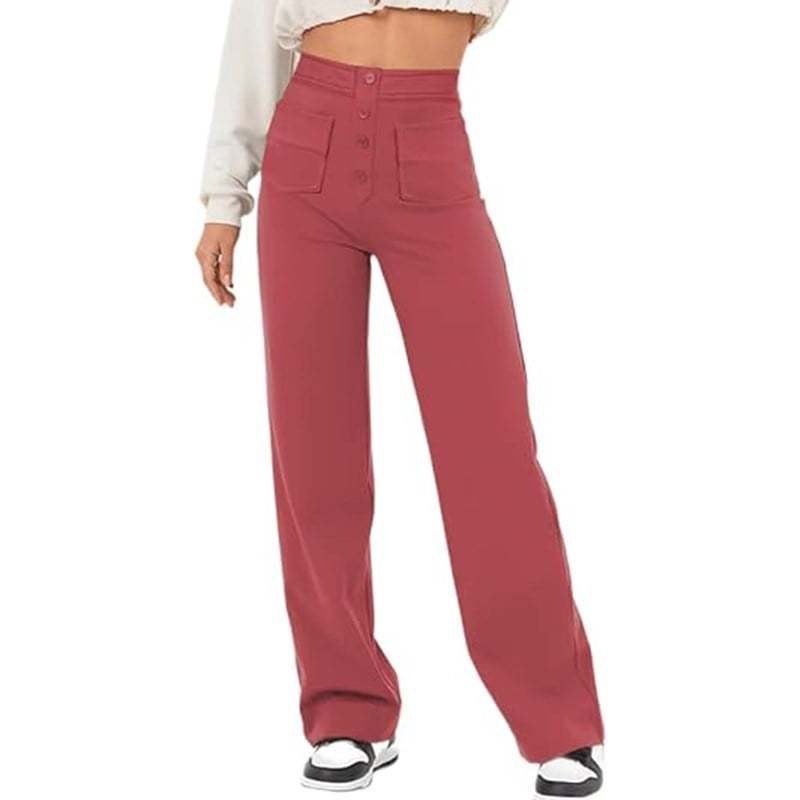 Hot SaleHigh-waisted Elastic Casual Pants