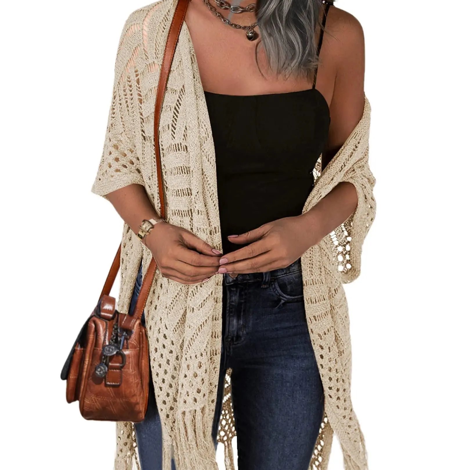 Last Day 49% OFF 🔥Boho Tassel Hollow-Out Knit Cardigan