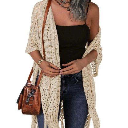 Last Day 49% OFF 🔥Boho Tassel Hollow-Out Knit Cardigan