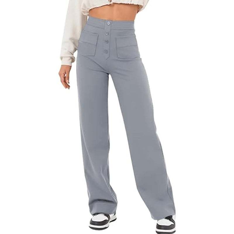 Hot SaleHigh-waisted Elastic Casual Pants