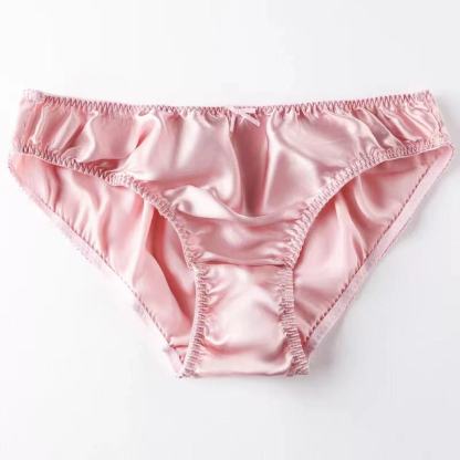 Women's Silk Simple Solid Color Panties
