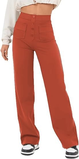 Hot SaleHigh-waisted Elastic Casual Pants