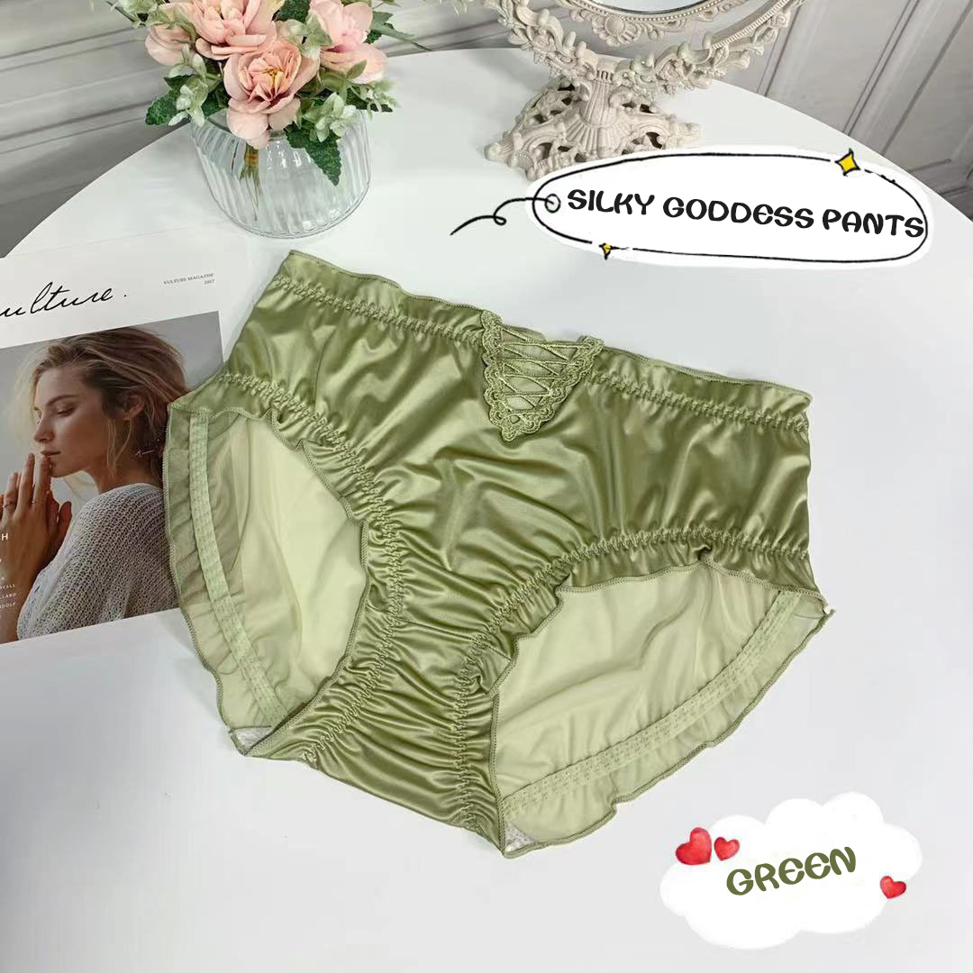 Women's satin ice silk seamless briefs