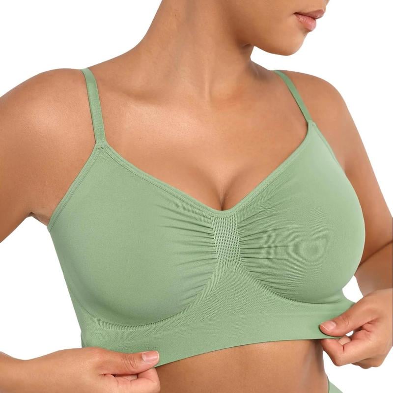 🔥Hot Sale Promotion 49% OFF🎁Women's Wireless Sculpt Bra Comfort Bralettes No Underwire Unlined Cami Bra Seamless Tshirt Bras
