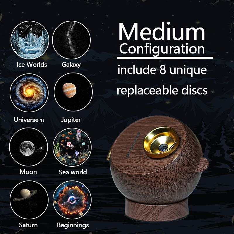 Romantic atmosphere-themed star projector lamp（A random gift of two starry sky discs）