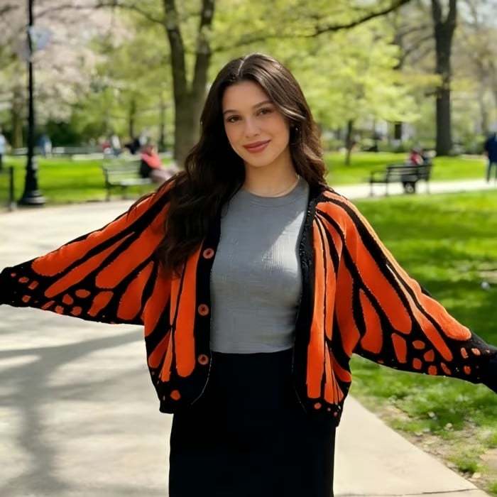 🦋 Monarch Butterfly Crochet Cardigan