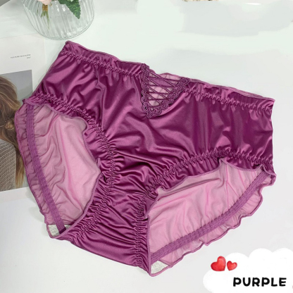 Women's satin ice silk seamless briefs