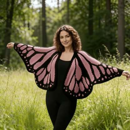 🦋 Monarch Butterfly Crochet Cardigan