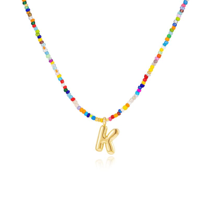 🔥LAST DAY 49% OFF🌈 Letter Beaded Necklace for Women🔤A-Z