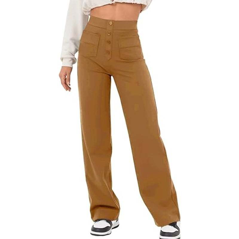 Hot SaleHigh-waisted Elastic Casual Pants