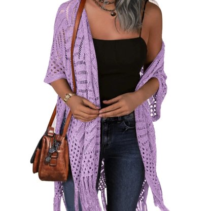 Last Day 49% OFF 🔥Boho Tassel Hollow-Out Knit Cardigan