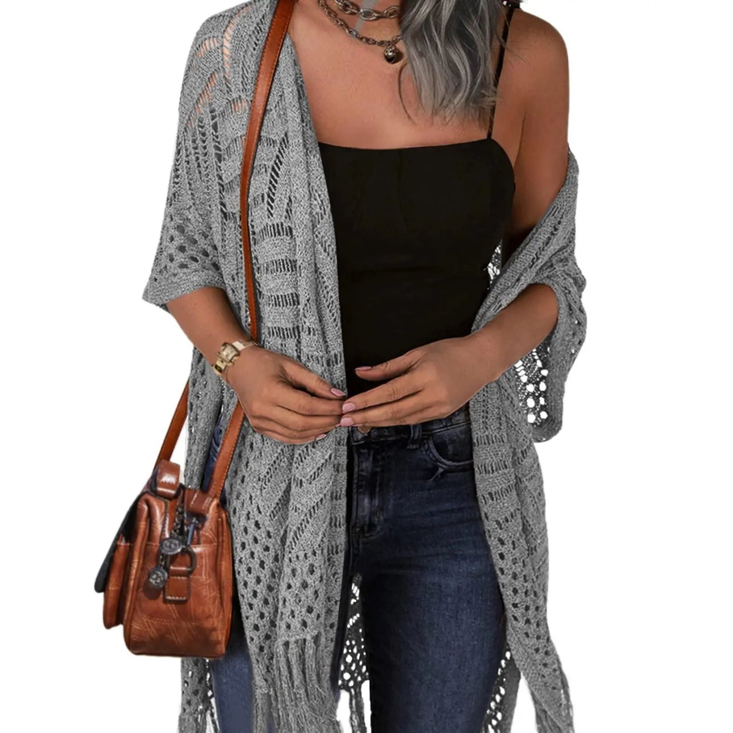 Last Day 49% OFF 🔥Boho Tassel Hollow-Out Knit Cardigan