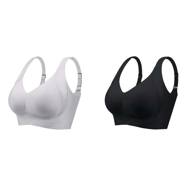 Daily Comfort Wireless Shaper Bra-Black+Grey+Skin