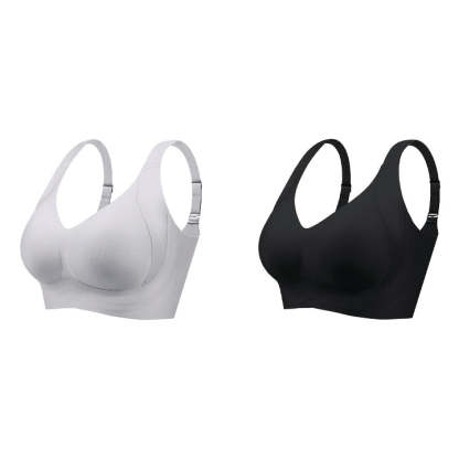Daily Comfort Wireless Shaper Bra-Black+Grey+Skin