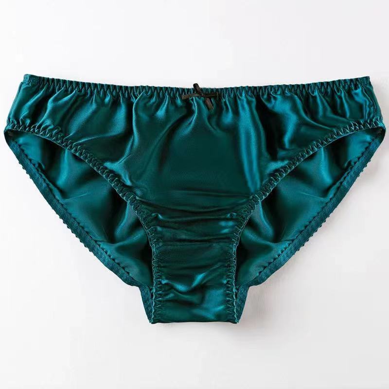 Women's Silk Simple Solid Color Panties