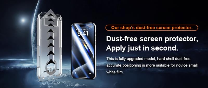 Product Introduction of One Fish Luxury Privacy Screen Protector 2 Pack for iPhone - Fingerprint Proof, Scratch Resistant, Plasma Plating Process, High Quality Design 3