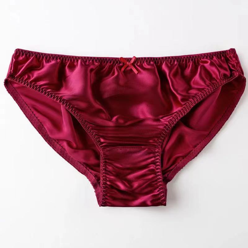 Women's Silk Simple Solid Color Panties