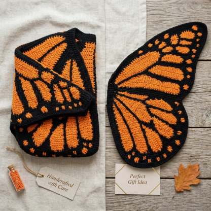 🦋 Monarch Butterfly Crochet Cardigan