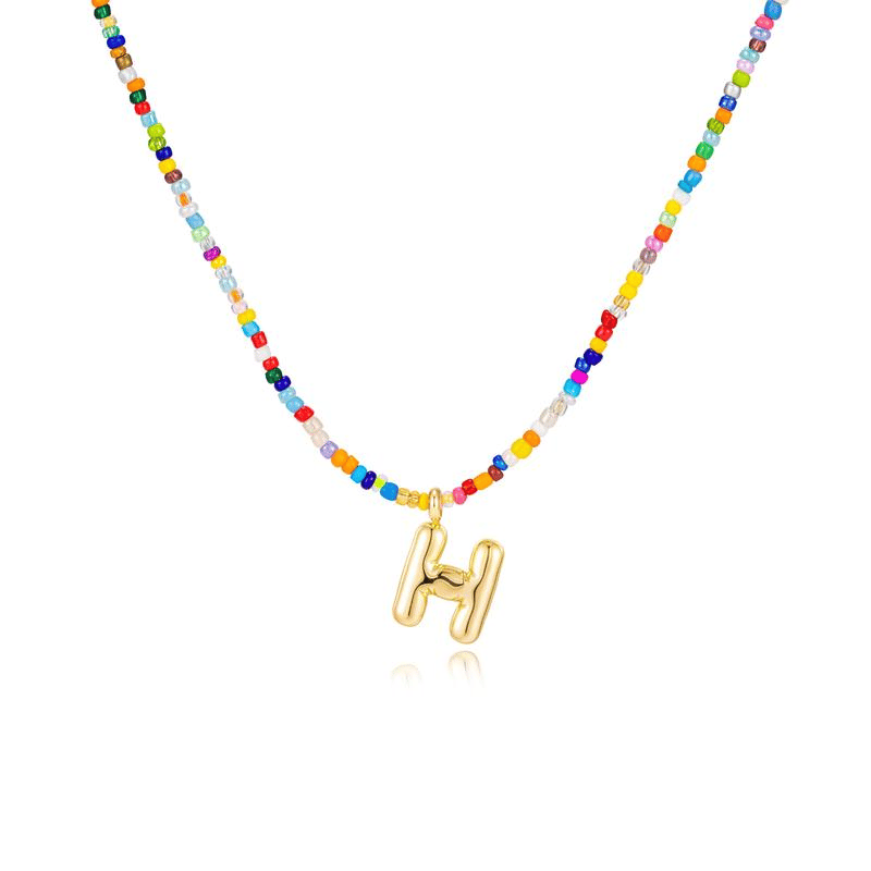 🔥LAST DAY 49% OFF🌈 Letter Beaded Necklace for Women🔤A-Z