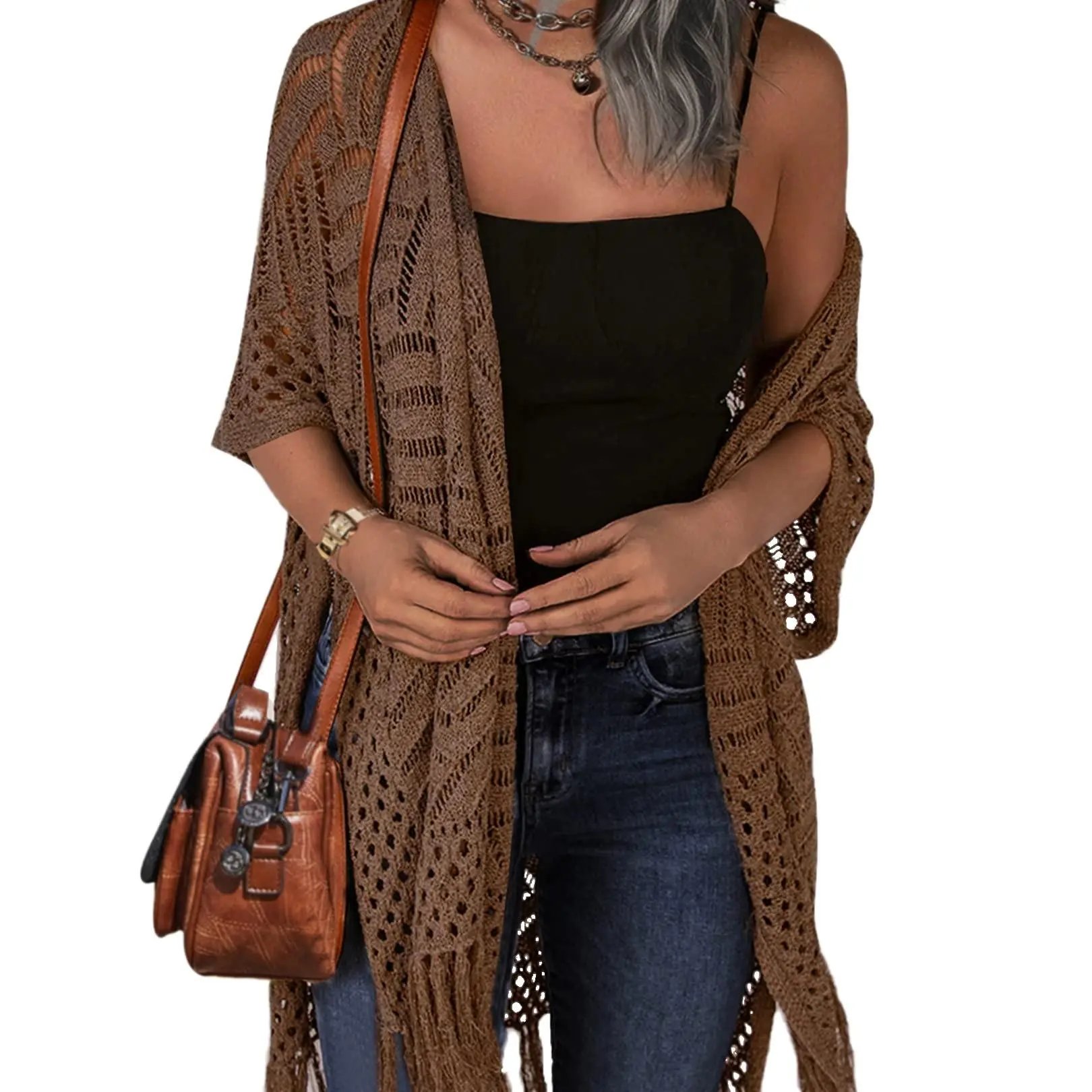 Last Day 49% OFF 🔥Boho Tassel Hollow-Out Knit Cardigan