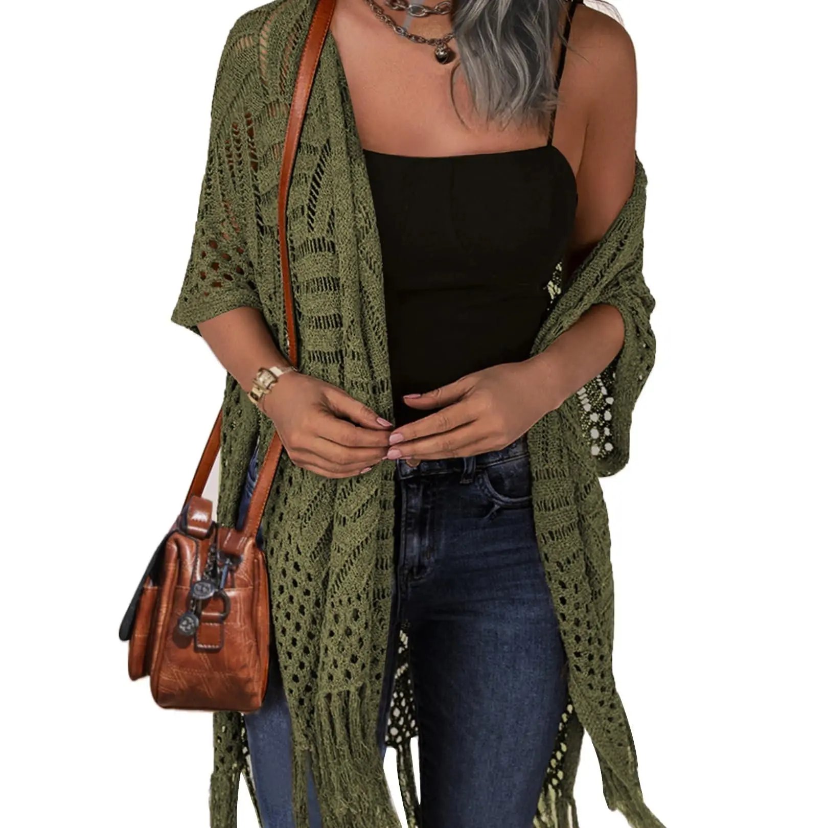 Last Day 49% OFF 🔥Boho Tassel Hollow-Out Knit Cardigan