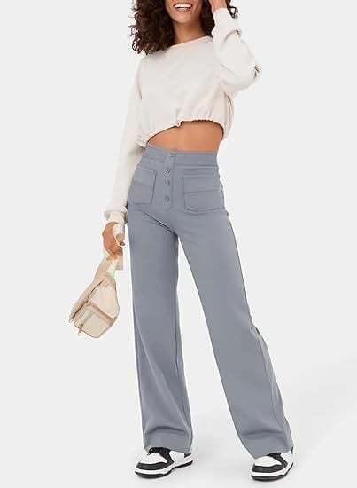 Hot SaleHigh-waisted Elastic Casual Pants